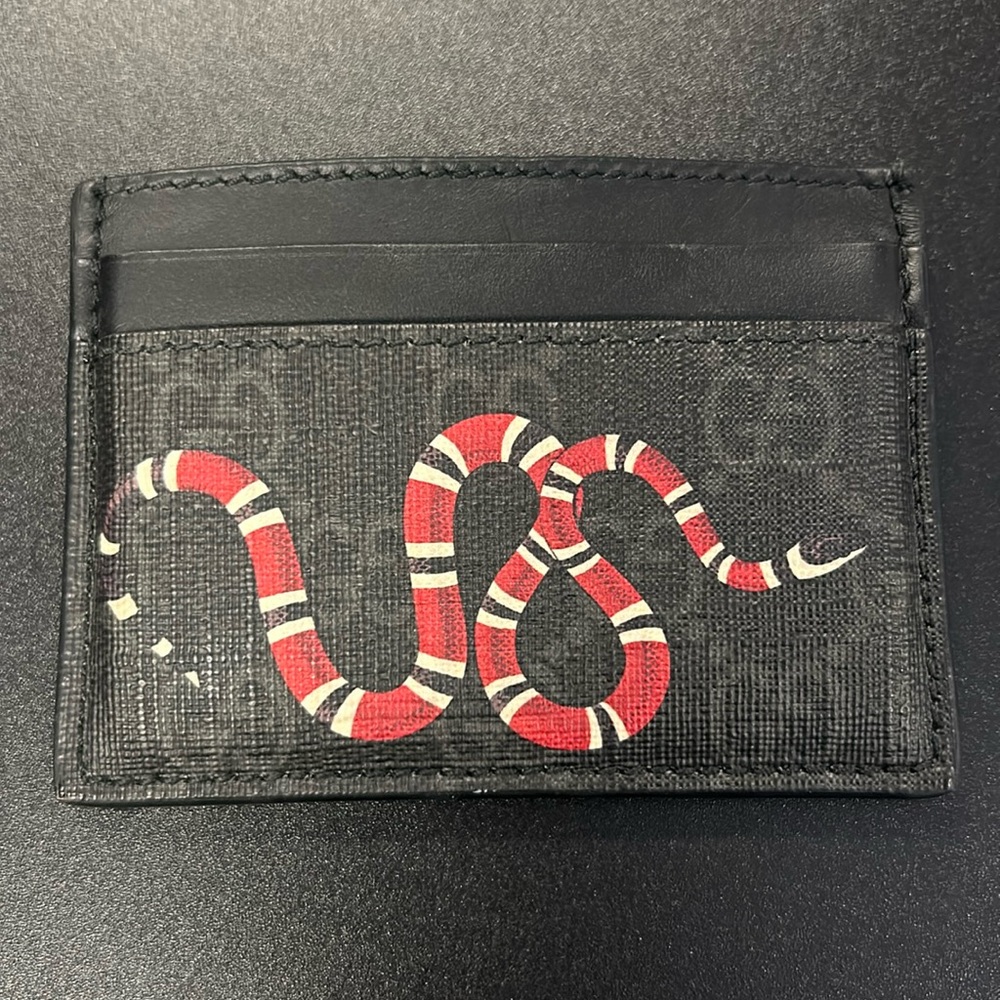 King snake print GG supreme card case